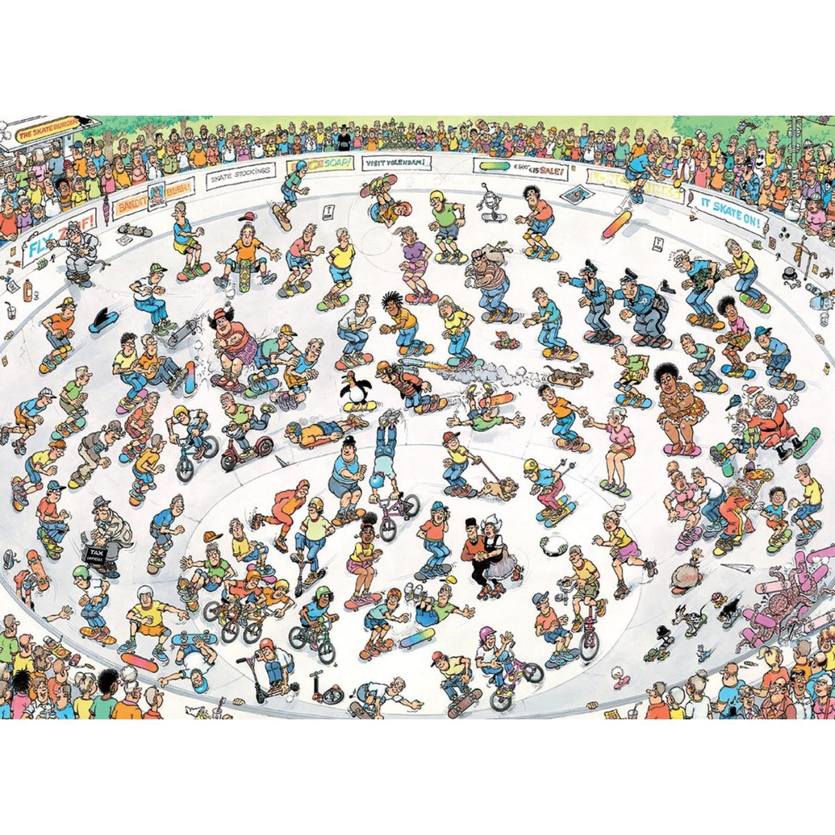 Jan van Haasteren Puzzle – Skateboardfahren in der Schüssel, 1000 Teile.