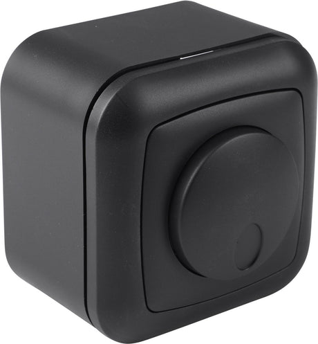 Q-Link-Dimmer - Unterputz - 3-60W - Druckwechsel - mit Abdeckrahmen - mattschwarz