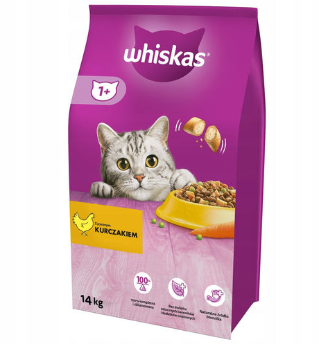 Whiskas – Erwachsene – Trockenfutter mit Huhn und Gemüse – 14 kg