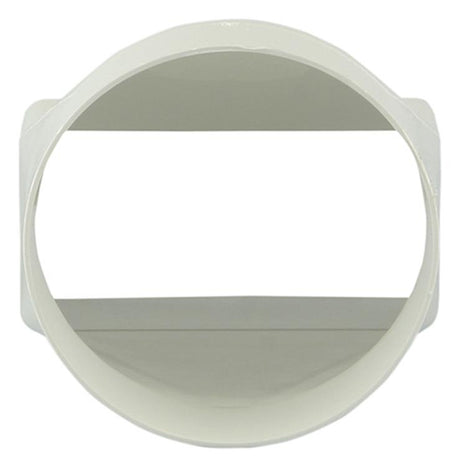 Renson 1006410 - pvc verbindingsstuk rond rechth. 7021 wit ø 100 | 2 stuks