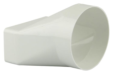 Renson 1006410 - pvc verbindingsstuk rond rechth. 7021 wit ø 100 | 2 stuks