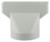 Renson 1006411 - pvc verbindingsstuk rond rechth. 7021 wit ø 125mm | 2 stuks