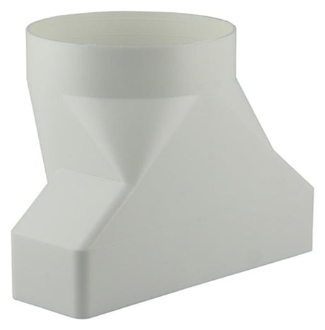 Renson 1006411 - pvc verbindingsstuk rond rechth. 7021 wit ø 125mm | 2 stuks
