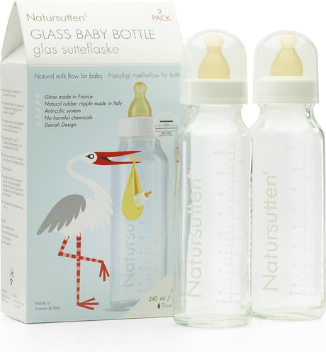 Natursutten - Glastrinkflaschen - 240 ml - 2 Stück