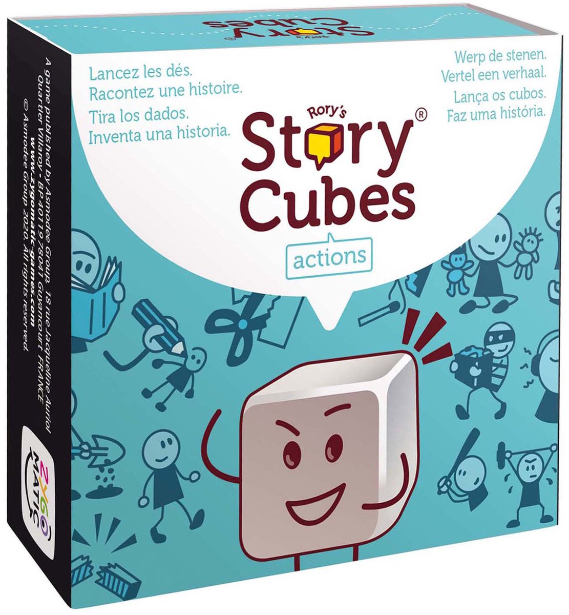 Rorys Story-Würfel, Würfelspiel, Aktionen – kreatives Familienspiel.