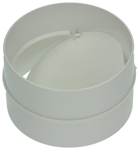 Renson 1006398 - pvc verbindingsstuk + terugslagklep 7007 wit ø 100 | 2 stuks
