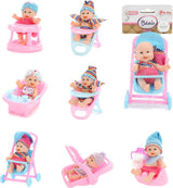 Beau Baby Mini-Babypuppe sitzend, 12 cm