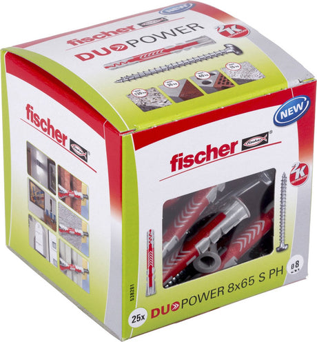 Fischer 538261 duopower 8x65 s ph ld 2-Komponenten-Stecker 65 mm 8 mm 25 Stück