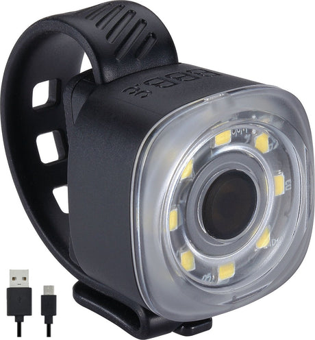 Bbb cycling spirit minilamp koplamp fiets - fietsverlichting usb oplaadbaar - fietslampje voorlicht - 30 lumen - waterdicht - lange accuduur - bls-225