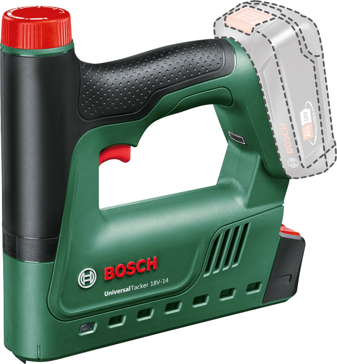 Bosch Universaltacker 18V-14 Akkunagler - ohne 18V Akku und Ladegerät - inkl. 1000 Heftklammern