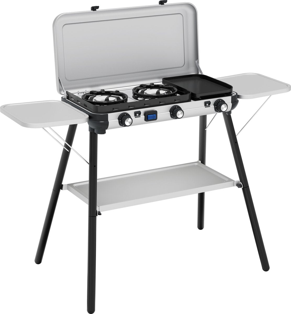 Campingaz Campingküche 2 Multicooker plus Campingkocher – 3 leistungsstarke Brenner – Kochen und Grillen in einem Gerät