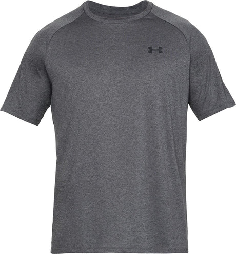 Under Armour UA Tech 2.0 SS Tee-Gry Herren-Sportshirt – Carbon Heather – Schwarz