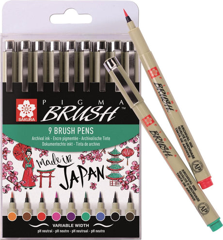 Sakura Pigma Pinseletui 9 Farben