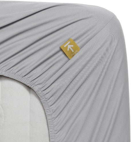 Beddinghouse percale katoen hoeslaken - eenpersoons - light grey