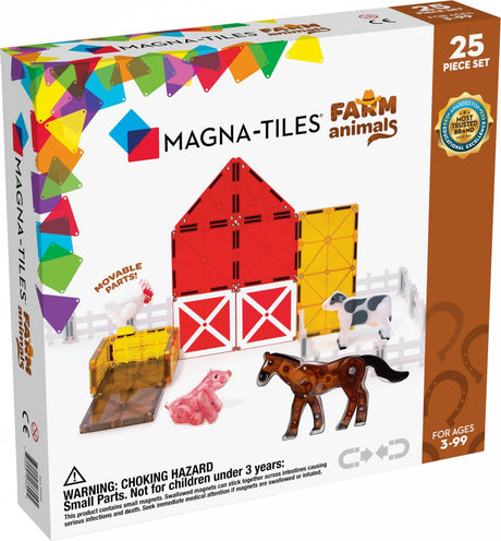 Magna-Fliesen | Bauernhoftiere 25-teiliges Set