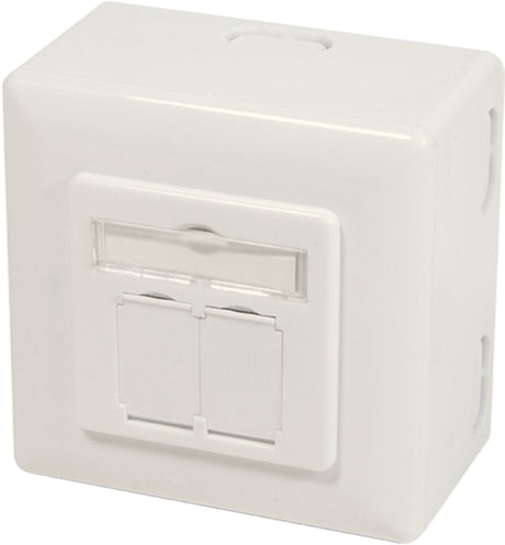 Dsit Cat6a UTP STP Aufputzdose – Elfenbein