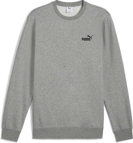 Puma ess klein Nr. 1 Logo Crew FL Unisex-Pullover – mittelgrau meliert