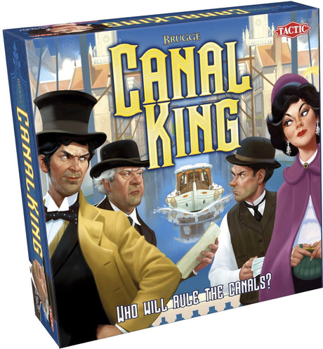 Tactic Canal King Brügge – Brettspiel – Strategische Routen bauen – Kanalschlacht im historischen Brügge – Familienspiel – 2 bis 6 Spieler – ab 8 Jahren
