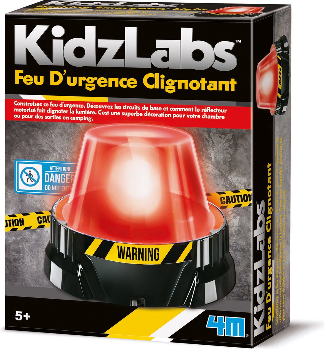 4m Wissenschaft und Spiele – Bauen Sie Ihr eigenes blinkendes Notlicht – Bausatz – Kidzlabs – 5+