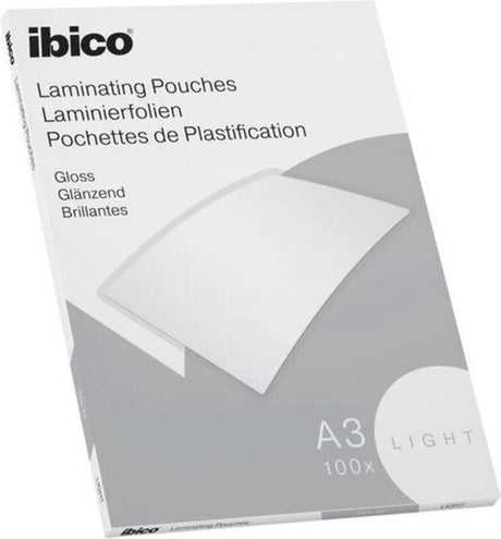 Ibico Basics A3 Laminierfolien, glänzend – 80 Mikron – 100 Stück – kristallklar
