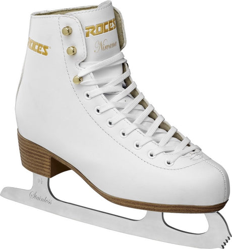 Roces – Nirvana – Eiskunstlaufschuhe – Eislaufen Damen – Weiß – Extra Knöchelunterstützung, Komfort-Warmfutter – Größe EU 42