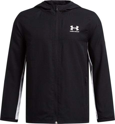 Under armour ua b rival wvn jacket jongens sportvest - zwart