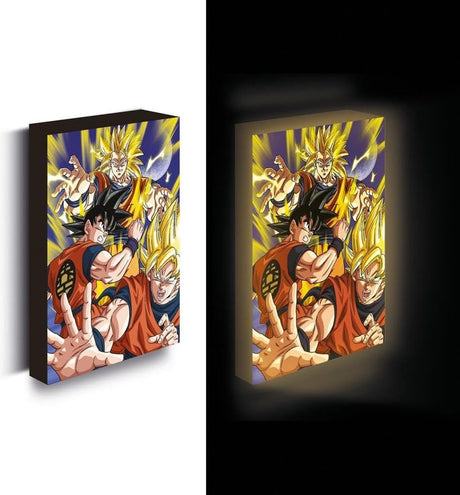 Pyramid International Dragon Ball Z – Goku Super Saiyajin, leuchtende Leinwand, 30 x 40 cm