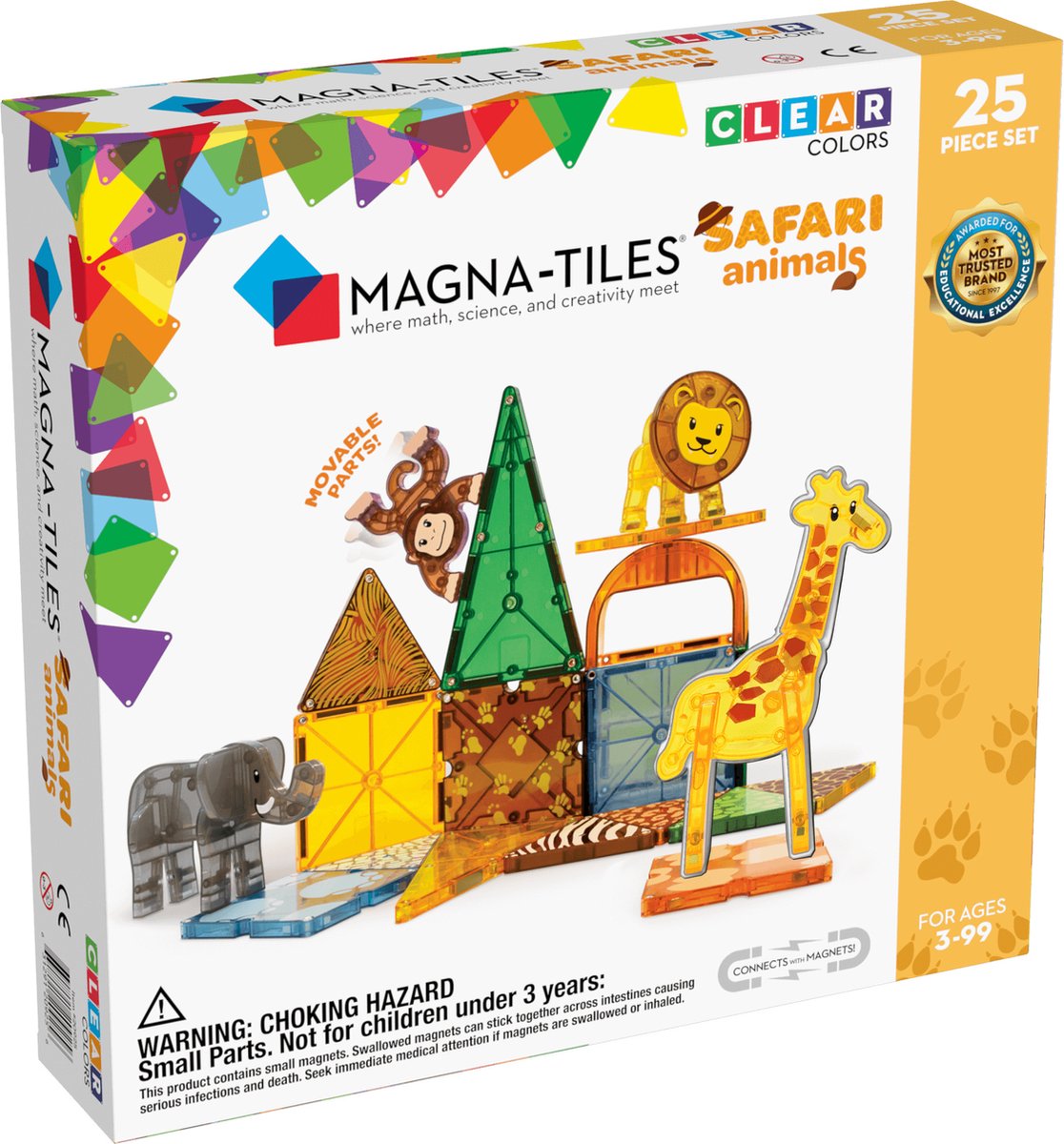 Magna-Fliesen | Safaritiere 25-teiliges Set