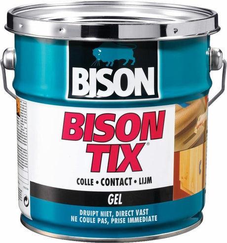 Bison tix® Dose 2,5 l. gelförmig, superstark, universeller Kontaktkleber, feuchtigkeitsbeständig, frostbeständig, -40°C bis +70°C, einfach zu verarbeiten, für unzählige Reparaturen