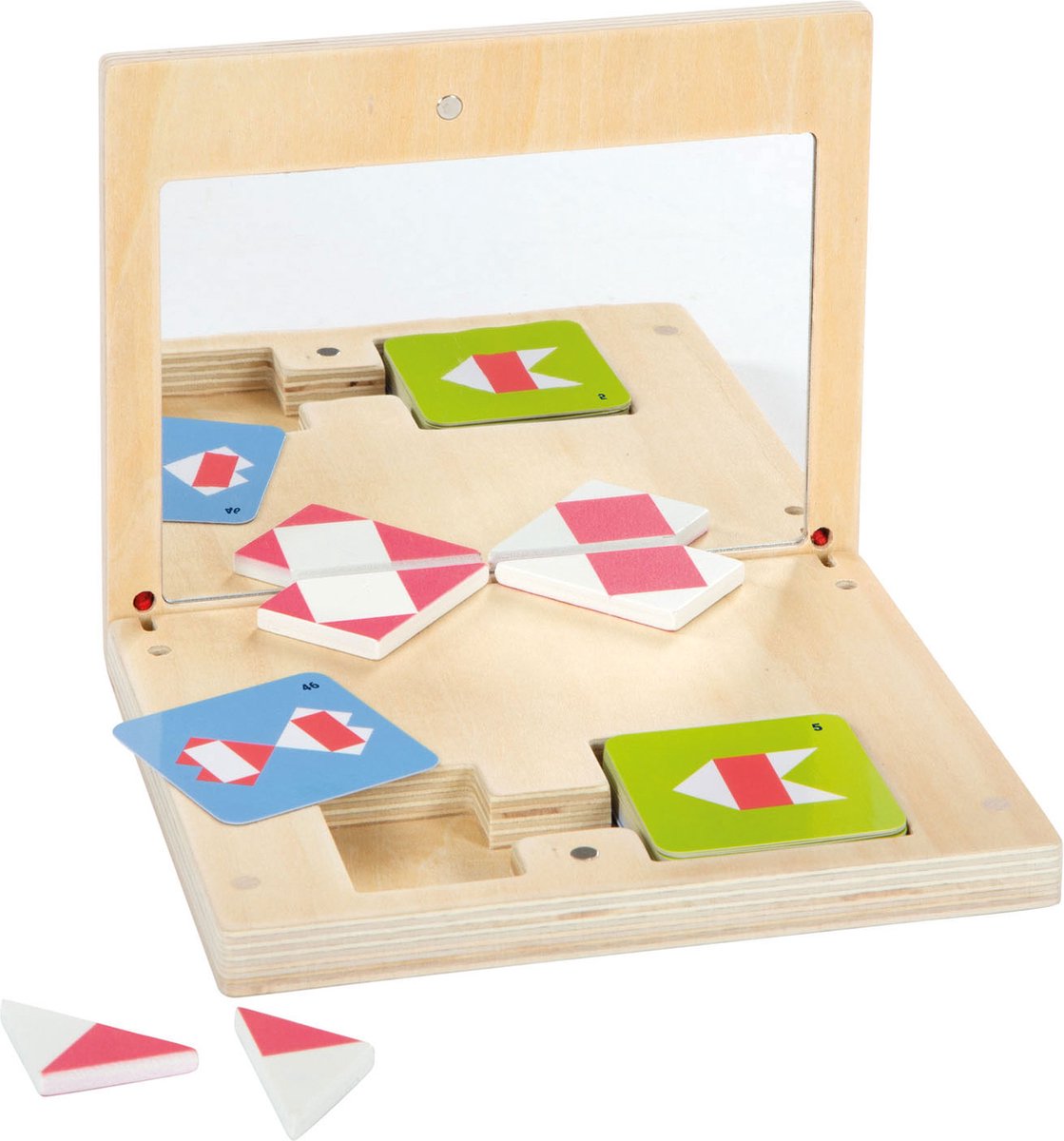 Small Foot - Symmetriespiel aus Holz mit lehrreichem Spiegel