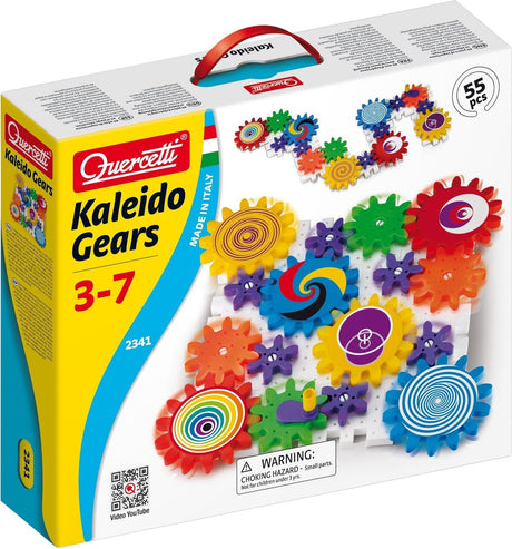 Quercetti Zahnradset Kaleido-Zahnräder – 55-teilig – Bausteine