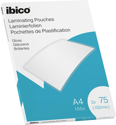 Ibico-Laminierfolien – für A4-Dokumente – 2 x 75 Mikron – 100 Stück – glänzend