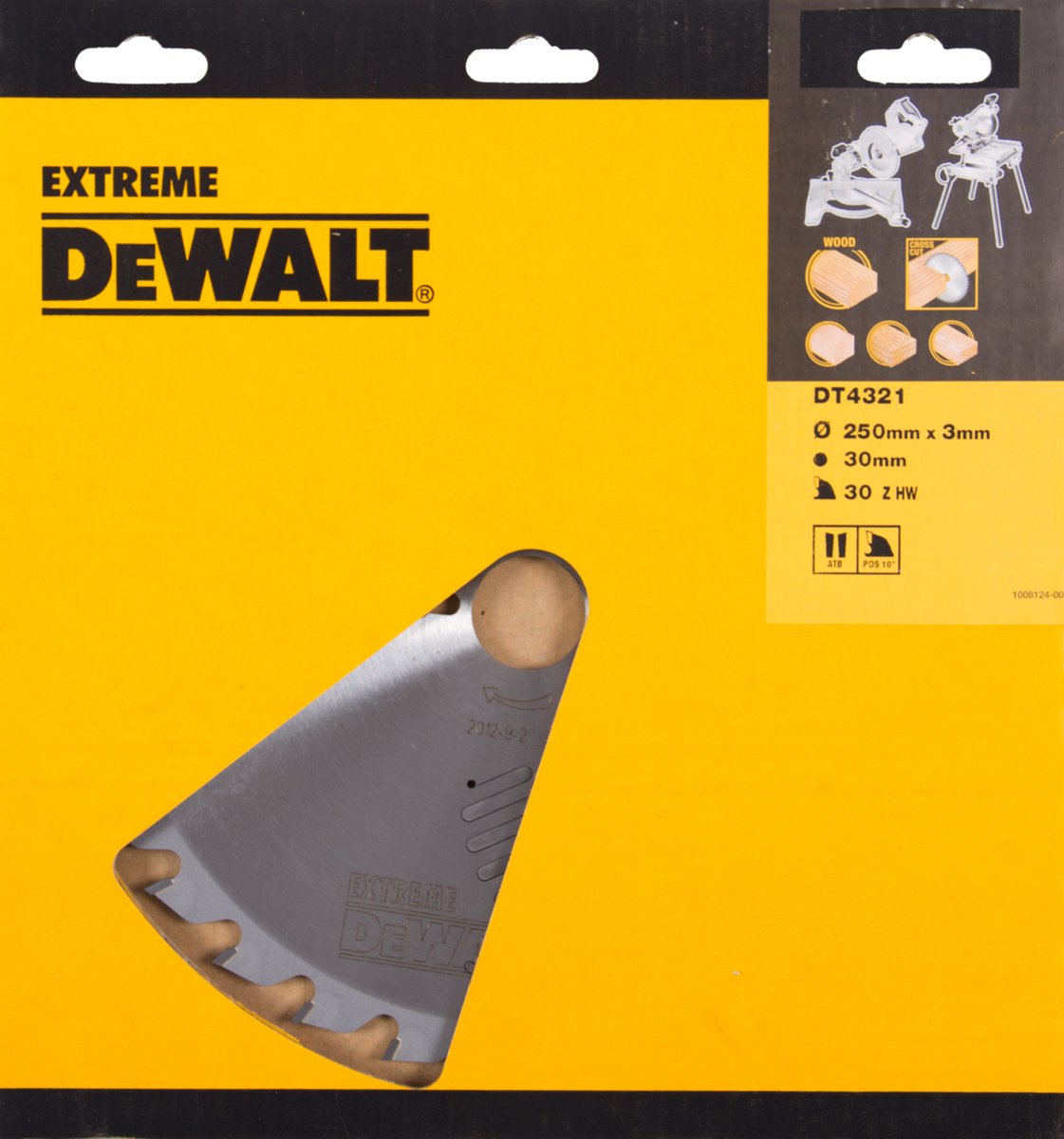 Dewalt Kreissägeblatt für Holz | extrem | ø 250mm Achsloch 30mm 30t - dt4321-qz