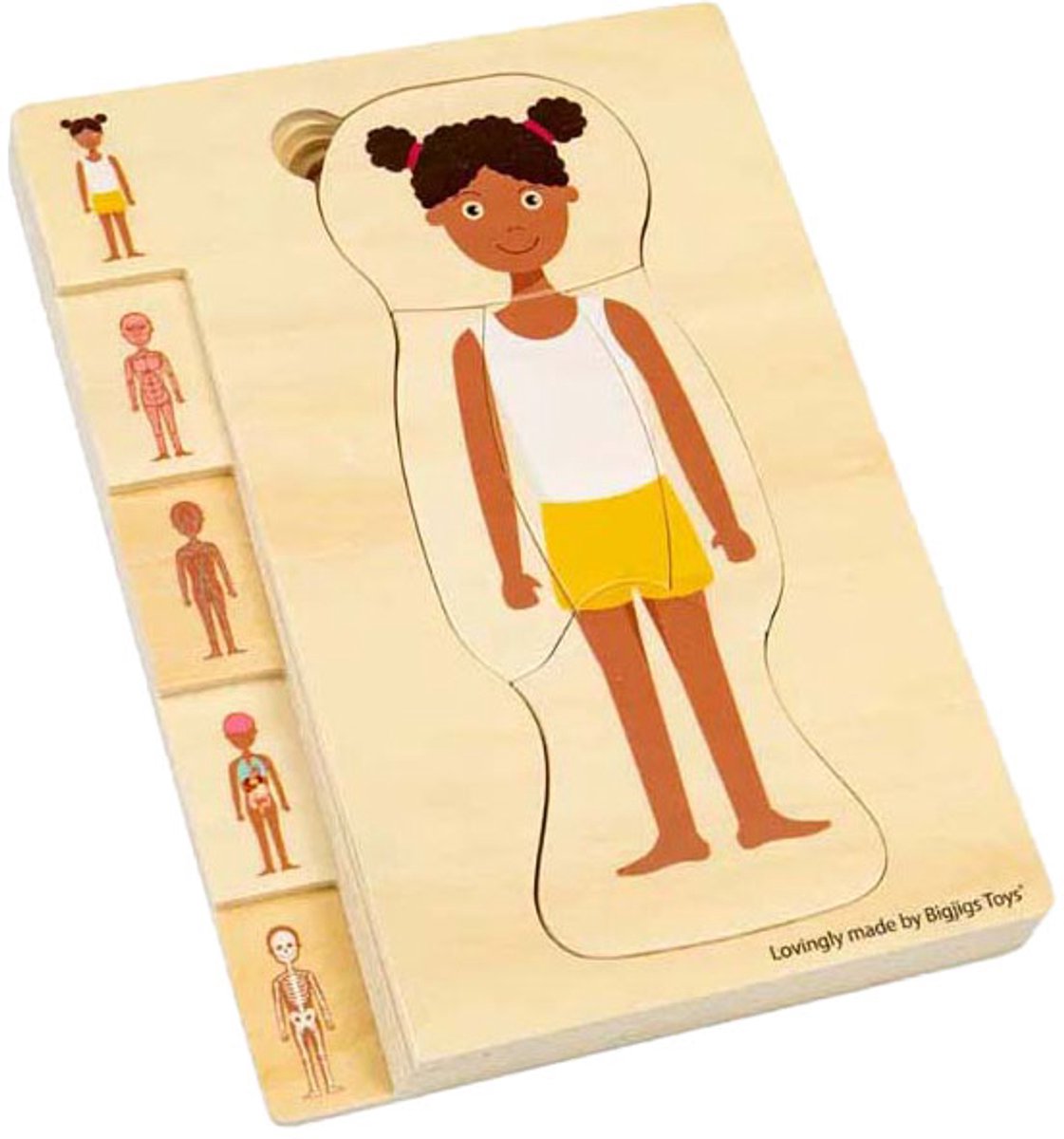 Bigjigs Anatomie-Puzzle aus Holz – Mädchen, 26 Teile.