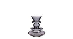 Ivor vaas glas d.bruin - h16xd14cm