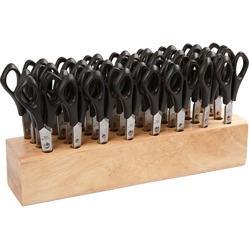 Creativ Company Schulschere mit Gestell, L: 14 cm, rund, 1 Set