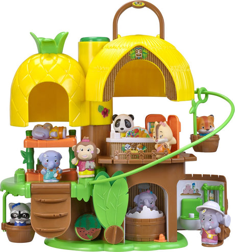 Klorofil Spielset die tropische Ananas – interaktives Kinderspielzeug – Puppenhaus – mit Figur aus der Affenfamilie – ab 18 Monaten