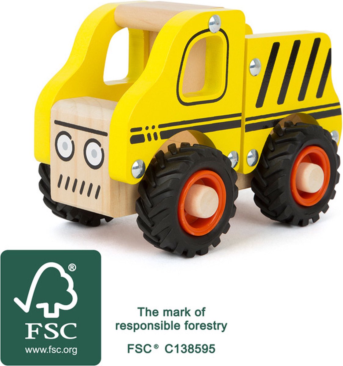 Small Foot - Holzarbeitsfahrzeug Baustelle gelb