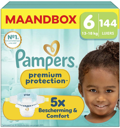 Pampers Premium Protection Größe 6, 144 Windeln, 13kg-18kg