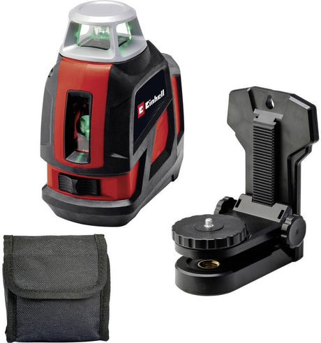 Einhell Kreuzlinienlaser Te-ll 360 g - Arbeitsbereich 40 m - 360° - grüner Laser - horizontal vertikal - Nivellierbereich 4° - inkl. höhenverstellbarer Wandhalter - inkl. praktische Aufbewahrungstasche