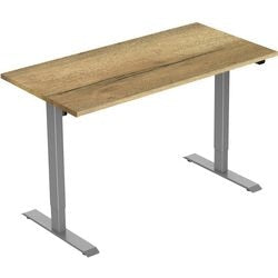 Euroseats bureau grijs, eiken b000gr140nat 80 x 750-1235 x 140 mm