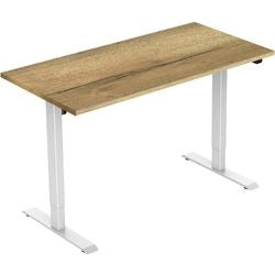Euroseats bureau wit, eiken b000wh140nat 80 x 750-1235 x 140 mm