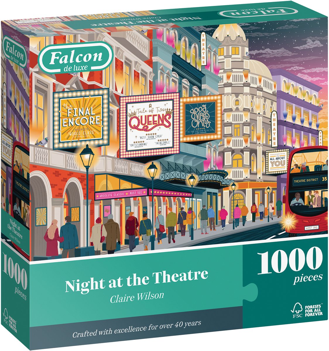 Falcon legpuzzel night at the theatre 1000 stukjes puzzel volwassenen.
