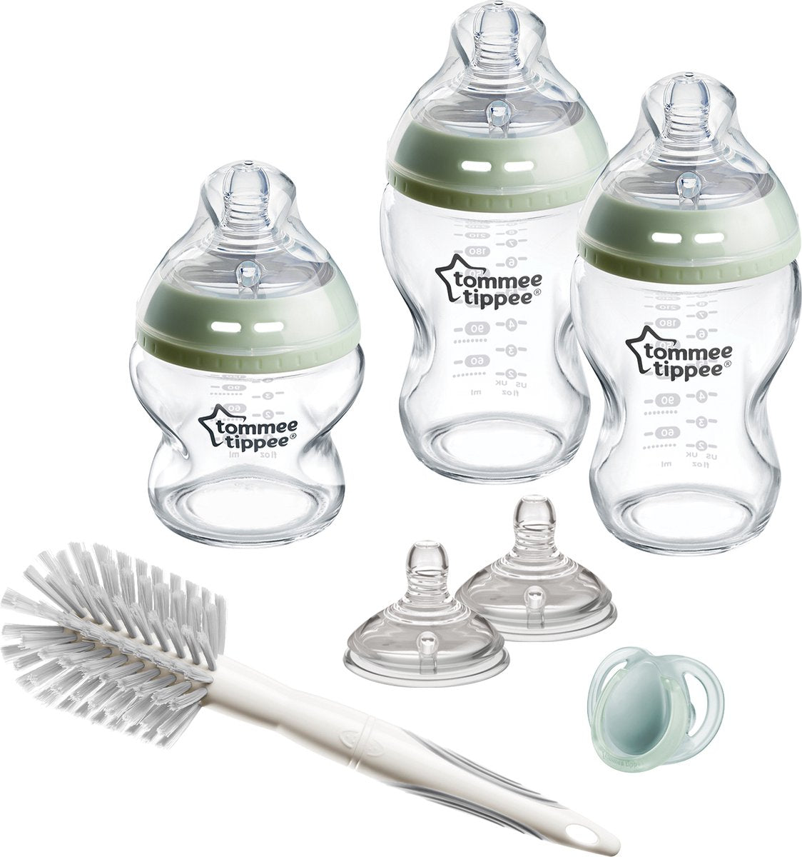 Tommee Tippee Natural Start Glas-Babyflaschen-Starterset – 150-ml- und 250-ml-Flaschen für Neugeborene ab 0 Monaten