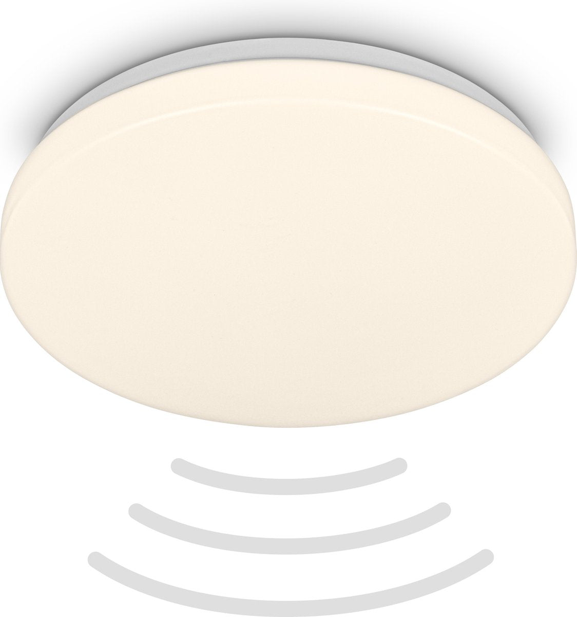 B.k.licht briloner - led badkamerlamp - badkamerverlichting met bewegingsmelder - plafonniére met warm wit licht - ø27 x 6.5 cm