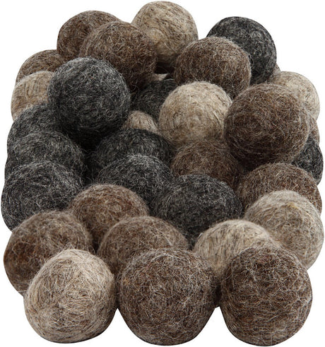 Creativ Company Wollperlen 20 mm natur 64 Stück