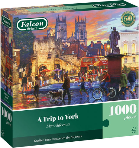 Falcon jumbo legpuzzel 1000 stukjes york stad puzzel volwassenen.