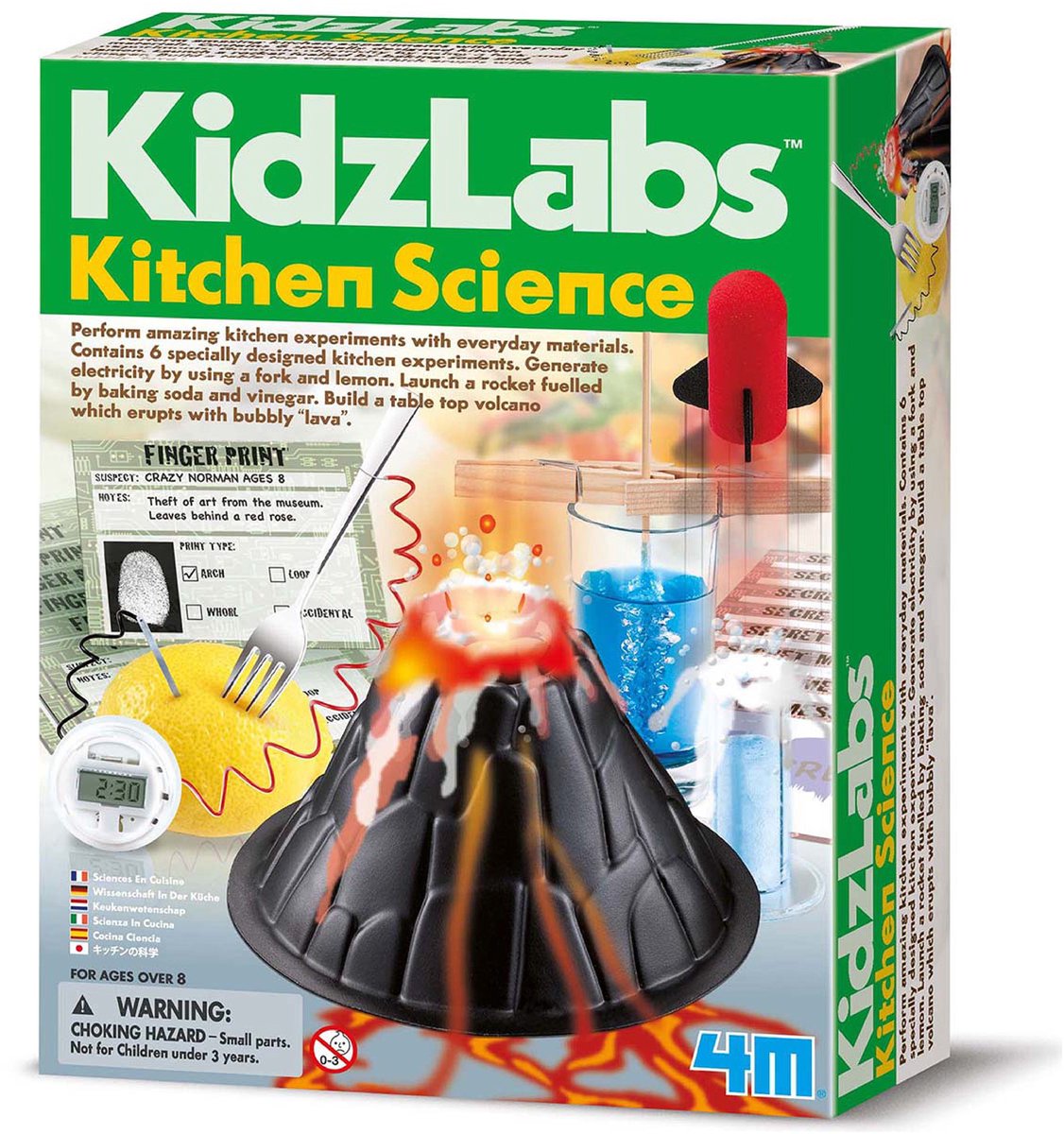 4m Wissenschaft und Spiele – Küchenwissenschaft für Kinder – 6 Tests – Baukasten – Kidzlabs – 8+