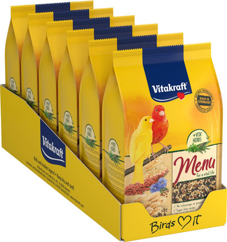 Vitakraft Menü Vogelfutter - Kanarienvogel - 6x500 Gramm