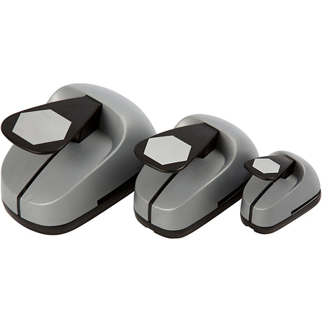 Creativ Company Locher-Set, Sechskant, Maße 25+49+75 mm, 3 Stück 1 Box
